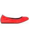 Lanvin Ballerina Flats In Red