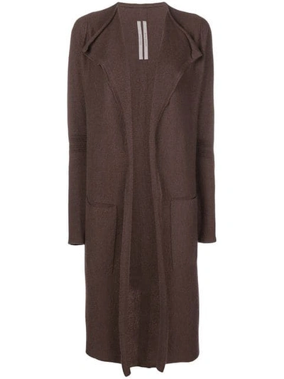 Rick Owens Trapeze Cardigan In Brown