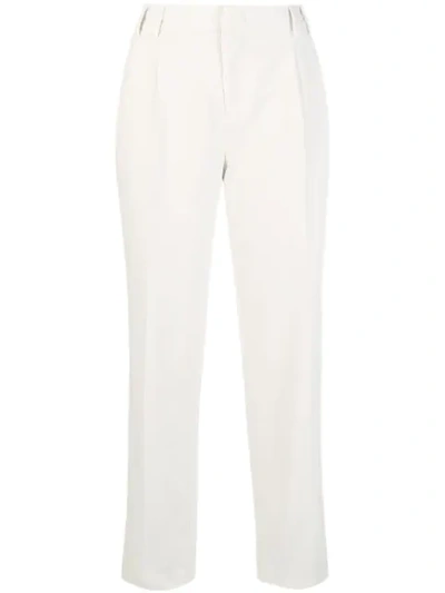 Aspesi High-waist Straight Trousers In White