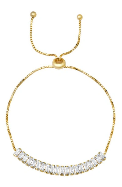 Queen Jewels Emerald Cut Cubic Zirconia Bracelet In Gold