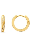 Queen Jewels Cubic Zirconia Swirl Huggie Hoop Earrings In Gold