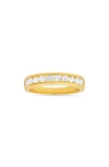 Queen Jewels Channel Set Cubic Zirconia Ring In Gold