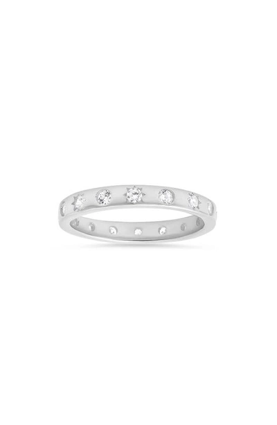 Queen Jewels Celestial Cubic Zirconia Band Ring In Silver