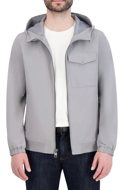 Cole Haan Hooded Jacket In Grey