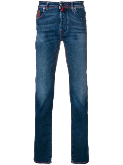 Jacob Cohen Fitetd Straight Jeans In Blue