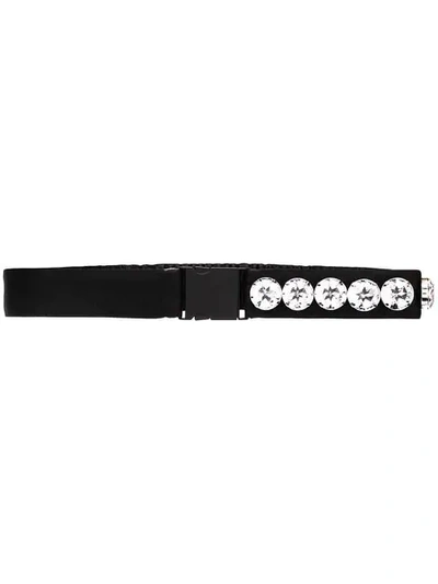 N°21 Nº21 Crystal-embellished Waist Belt - Black