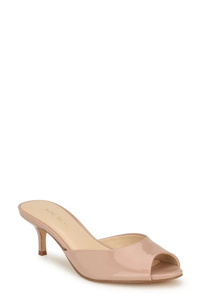 Nine West Lill Kitten Heel Pump In Barely Blush