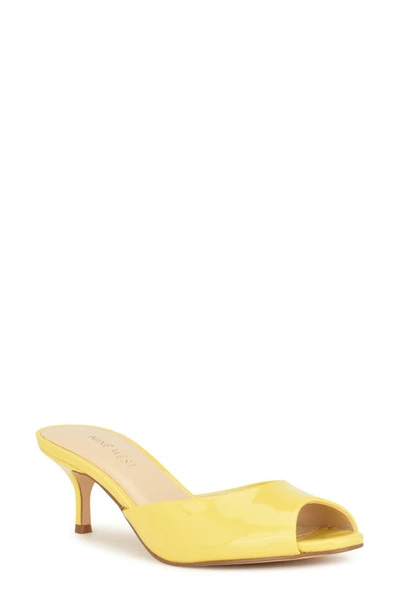 Nine West Lill Kitten Heel Pump In Lemon Pie