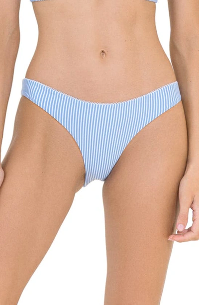 Maaji Dorothy Flirt Reversible Bikini Bottoms In Blue