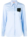 N°21 Nº21 Crystal & Sequin Embellished Shirt - Blue In Azzurro