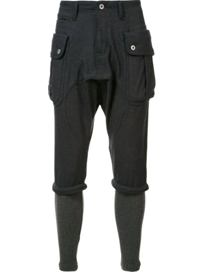 Mostly Heard Rarely Seen Cargo Skinny Trousers - Blue