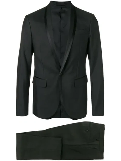 Dsquared2 Silk Trimmed Dinner Suit In Black