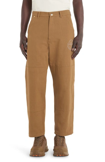 Moncler Genius Moncler 9 Roc Nation Cotton Carpenter Pants In Brown