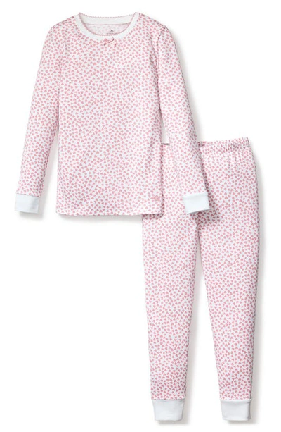 Petite Plume Kids' Sweethearts Fitted Two-piece Pima Cotton Pajamas In Pink