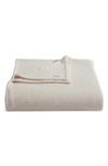 Calvin Klein Honeycomb Cotton Blanket In Off White