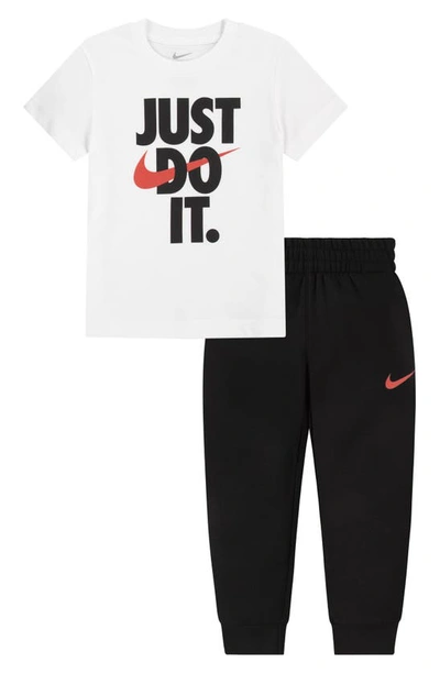 Nike Kids' Just Do It Graphic T-shirt & Joggers Set In Black