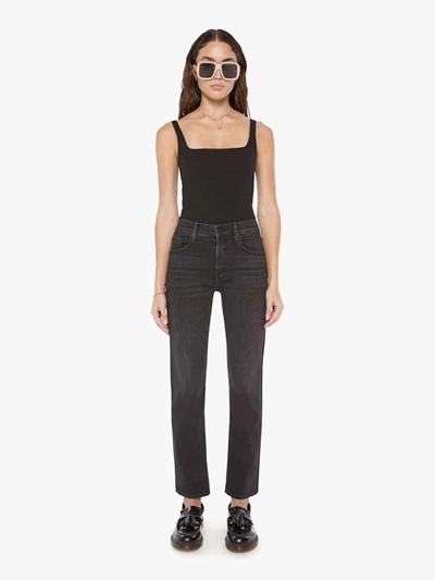 Mother The Smarty Pants Hover Vroom Jeans In Black