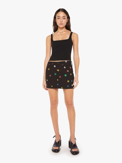 Mother The Vagabond Mini Skirt Fresh As A Daisy In Black