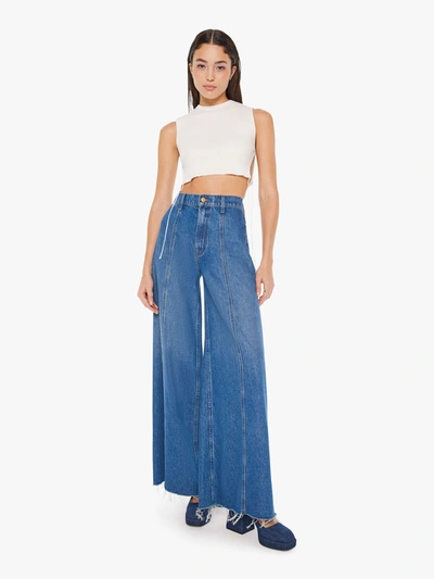 Mother Snacks! The Lunch Line Sneak Fray Yummy Jeans In Blue - Size 33
