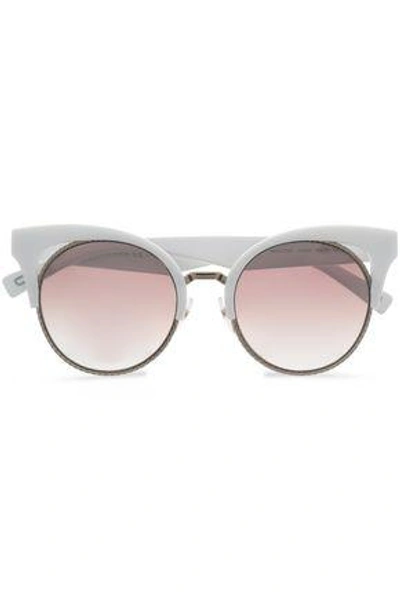 Marc Jacobs Woman Round-frame Acetate Sunglasses White