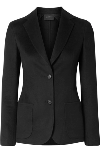 Akris Saigon Notched-collar Cashmere-wool Blazer In Black