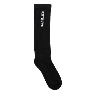 Rick Owens Mid Calf Socks In Black