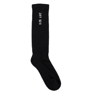 Rick Owens Dirt Ss18 Mid Calf Socks In Black