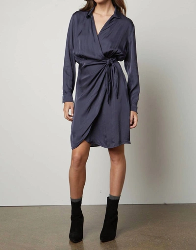 Velvet By Graham & Spencer Juni Dress In Baltic In Blue