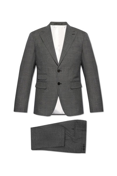 Dsquared2 Houndstooth-pattern Wool Suit In Black