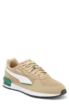 Puma Graviton Running Shoe In Prairie Tan- White-vine