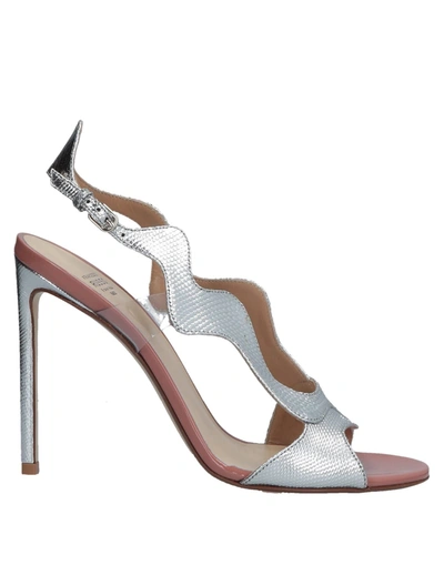 Francesco Russo Metal Karung Silver Sandal