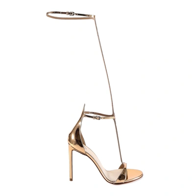 Francesco Russo Leg Strap Sandals In Gold