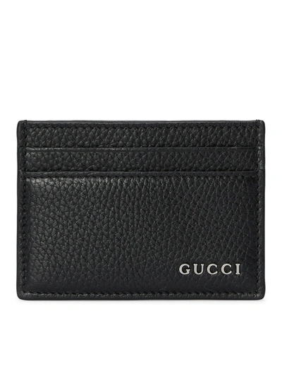 Gucci Card Holder With  Logo In Black