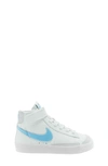 Nike Kids' Blazer Mid '77 High Top Sneaker In White/ Aquarius Blue/ Dust