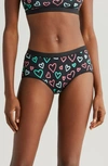 Meundies Print Hipster Briefs In Electric Hearts