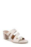 Naturalizer Beaming Block Heel Slide Sandal In Warm White Faux Leather