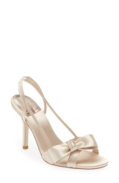 Jeffrey Campbell Take A Bow Slingback Sandal In Champagne Satin
