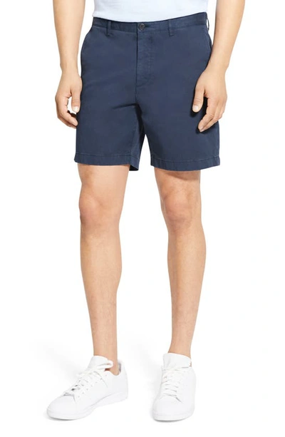Theory Zaine Stretch Cotton Chino Shorts In Baltic