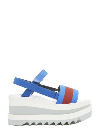 Stella Mccartney Elyse Striped Platform Sandals In Multi