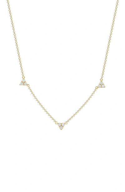 Ron Hami 14k Gold Trio Diamond Pendant Necklace