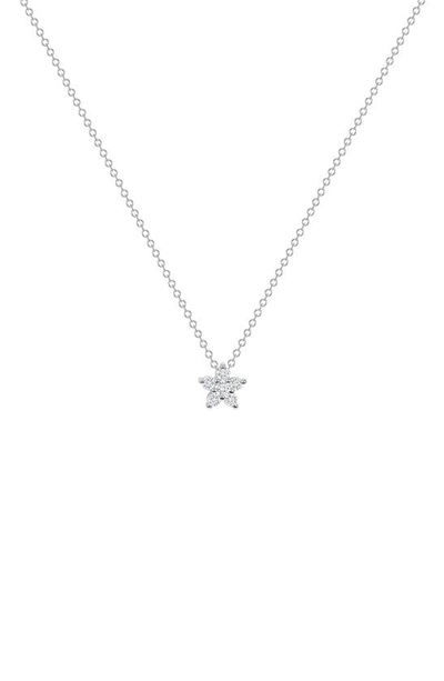 Ron Hami 14k Gold Diamond Flower Necklace In White Gold