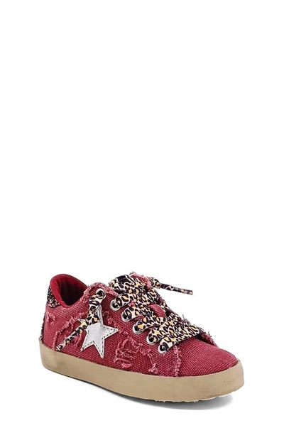 Shushop Kids' Paula Sneaker In Wine Canvas