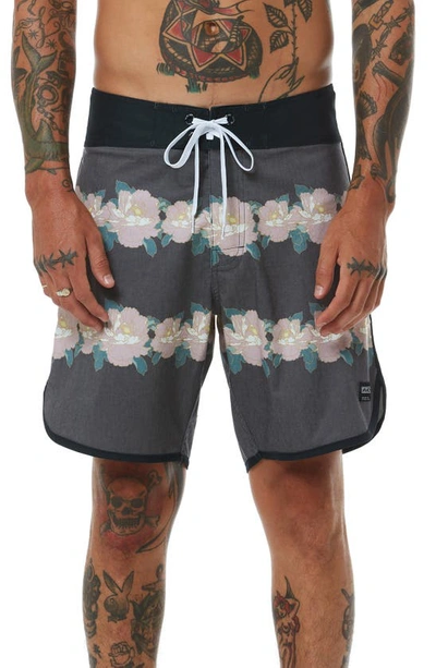 Ezekiel Floral 18 Board Shorts In Black