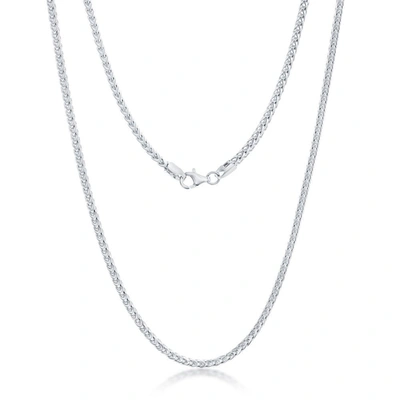 Simona Diamond Cut Franco Chain 2.5mm Sterling Silver 36" Necklace