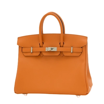 Hermes Birkin 25 Leather Handbag () In Orange