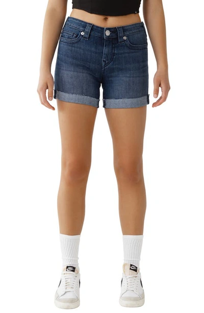 True Religion Brand Jeans Jayde Cuffed Denim Shorts In Medium Wash 4
