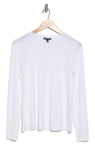 Eileen Fisher Crewneck Jersey Top In White