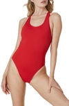Andie Tulum One-piece Swimsuit In Cherry Red