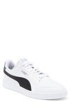 Puma Shuffle Sneaker In  White- Black-silver