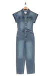 Habitual Denim Jumpsuit In Wshd Black